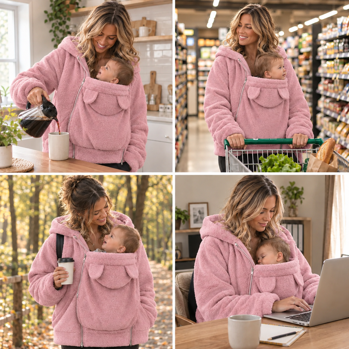 De Mamalein Cocon - Draagjas 2 in 1 in fleece