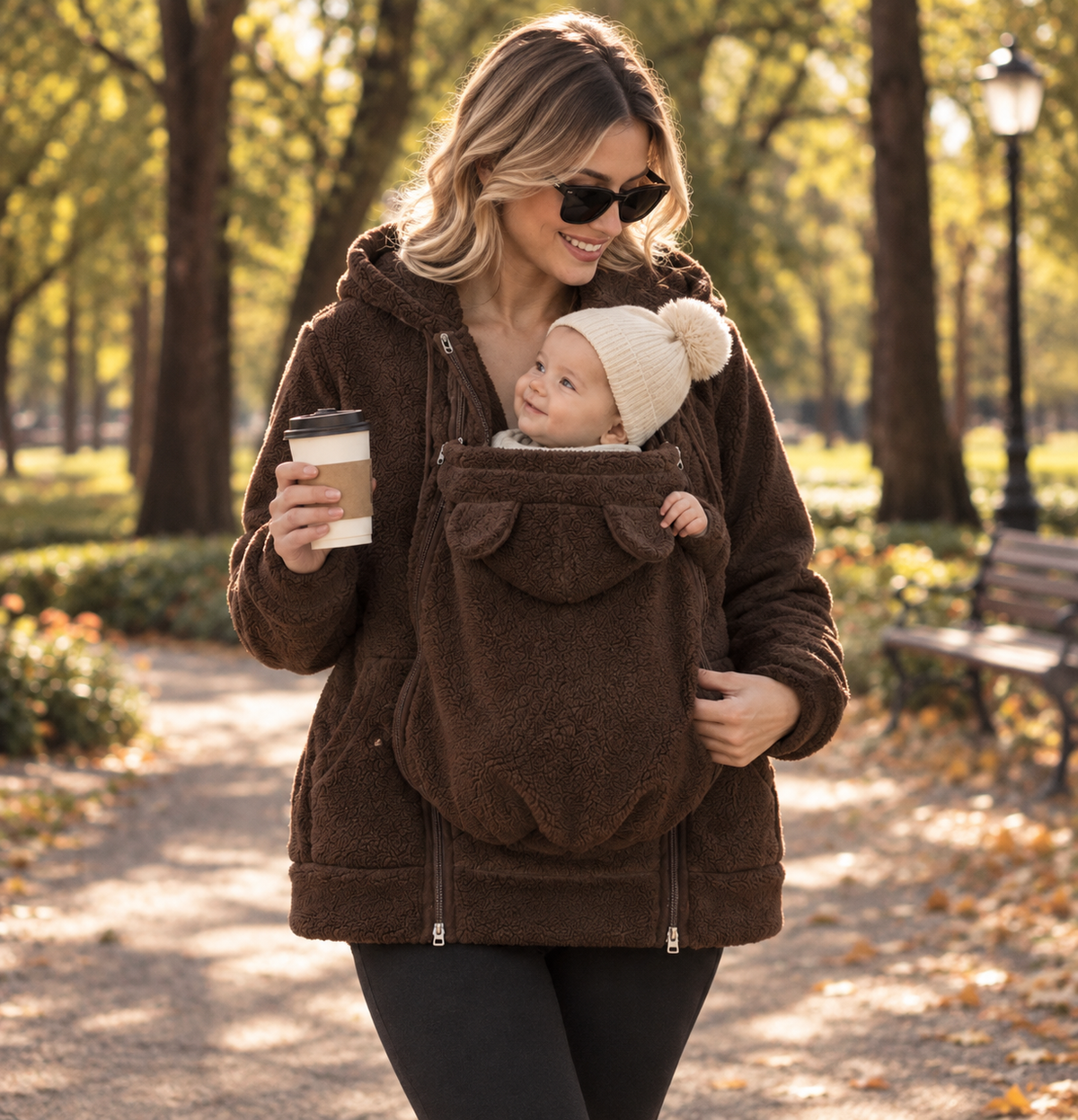 De Mamalein Cocon - Draagjas 2 in 1 in fleece